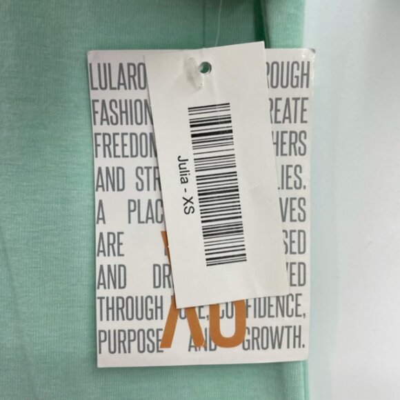 Lularoe Julia Womens Raglan Dress Sporty Solid Green XS NEW - Picture 4 of 8